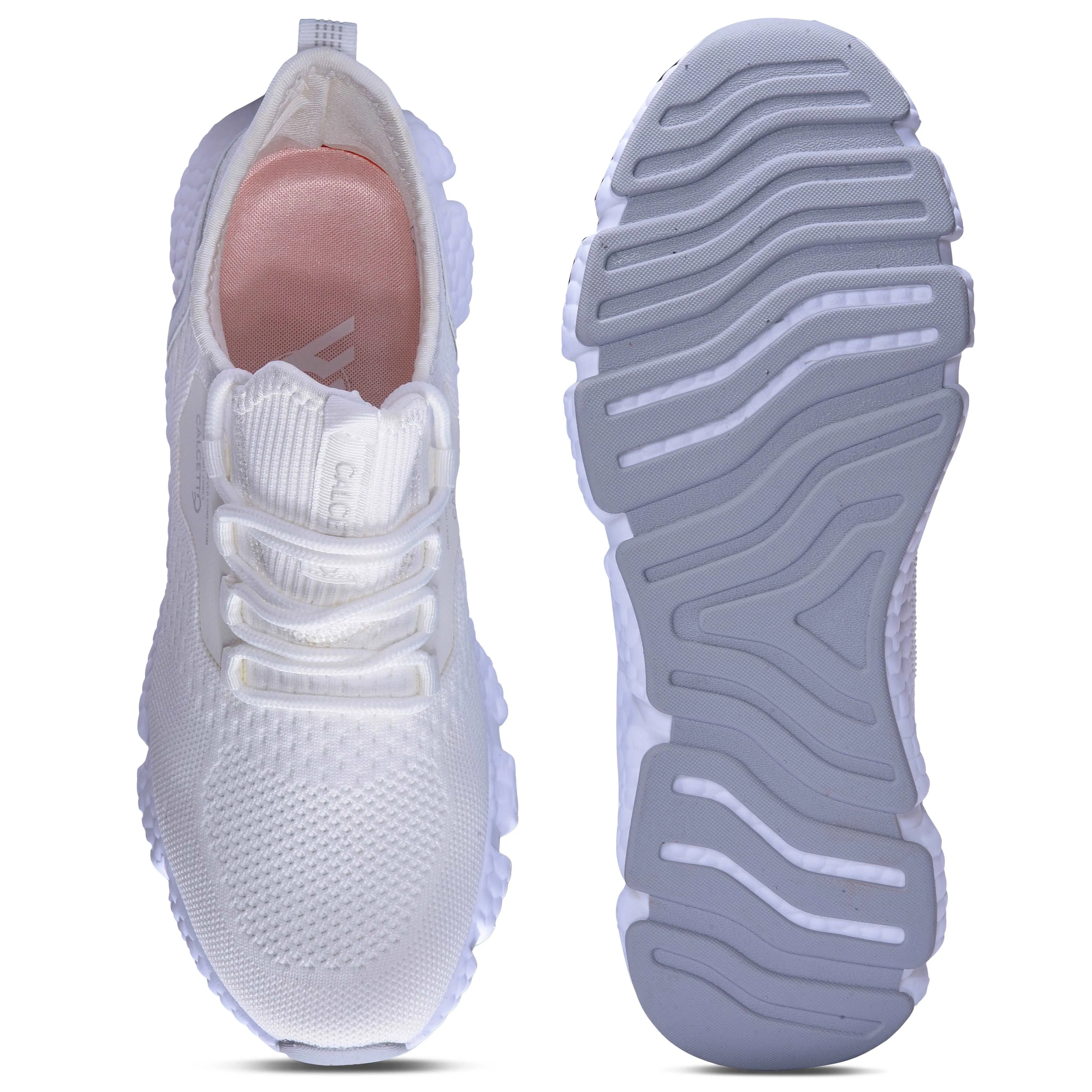 Calcetto Lightweight Casual Men's Running Sports Shoes CLT-0973 White