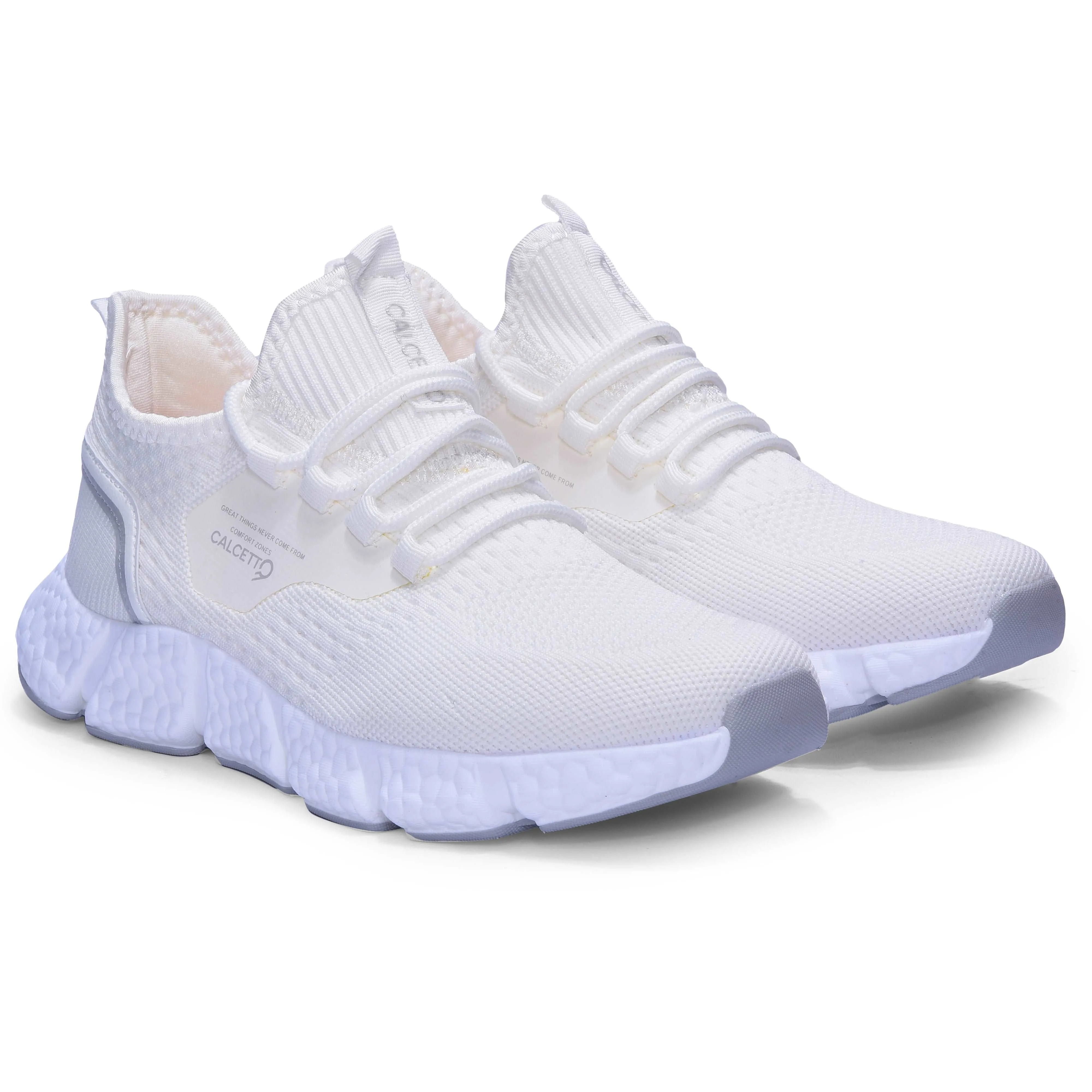 Calcetto Lightweight Casual Men's Running Sports Shoes CLT-0973 White