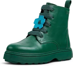 Camper Kids Girls Modern Ankle Boot, Dark Green, 3 Big Kid