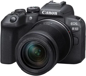 Canon EOS R10 RF-S18-150mm F3.5-6.3 is STM Lens Kit, Mirrorless Vlogging Camera, 24.2 MP, 4K Video, DIGIC X Image Processor, High-Speed Shooting, Subject Tracking, Compact, for Content Creators Black