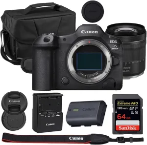 Canon EOS R5 Mark II Mirrorless Camera with 24-105mm Lens Bundle with Canon 200ES EOS Shoulder Bag   64GB Extreme PRO Memory Card