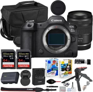 Canon EOS R5 Mark II Mirrorless Camera with 28-70mm Lens Bundle with Canon 200ES EOS Shoulder Bag   2X 64GB Extreme Memory Cards   Accessory Kit