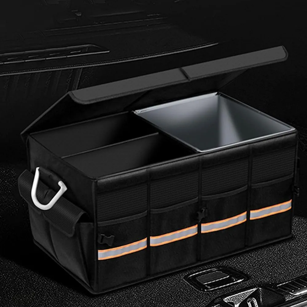 Car Boot Organiser for Chevrolet Cruze/Express/Orlando/Silverado/Suburban/Tahoe, Durable Car Boot Tidy Collapsible Easy to Use,A Black-A Small