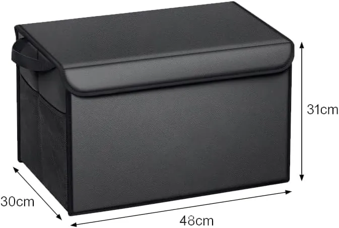 Car Boot Organiser for Mercury Colony Park/Comet/Cougar/Custom/Eight/Monterey, Durable Car Boot Tidy Collapsible Easy to Use,A Black
