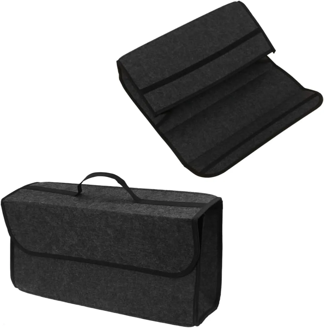 Car Boot Storage Organizer Bag Large Capacity Carpet Trunk Bag with Handle for Travel Tools Durable Structure for Neat Clean Car for Suvs