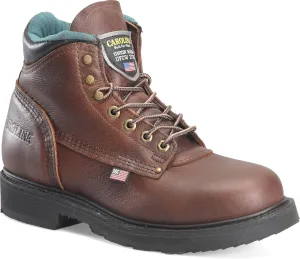 Carolina Boots Sarge 6" Soft Toe Work Boots for Men - Amber Gold Leather, AG7 Footbed, EH Rated, DRI-LEX Lining, Durable Comfort, Brown - 10 3E