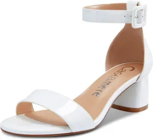 Castamere Womens Chunky Block Heel Sandals Ankle Strap Open Toe Buckle 5CM Heels Sandal