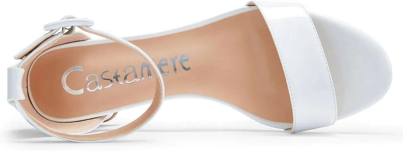 Castamere Womens Chunky Block Heel Sandals Ankle Strap Open Toe Buckle 5CM Heels Sandal