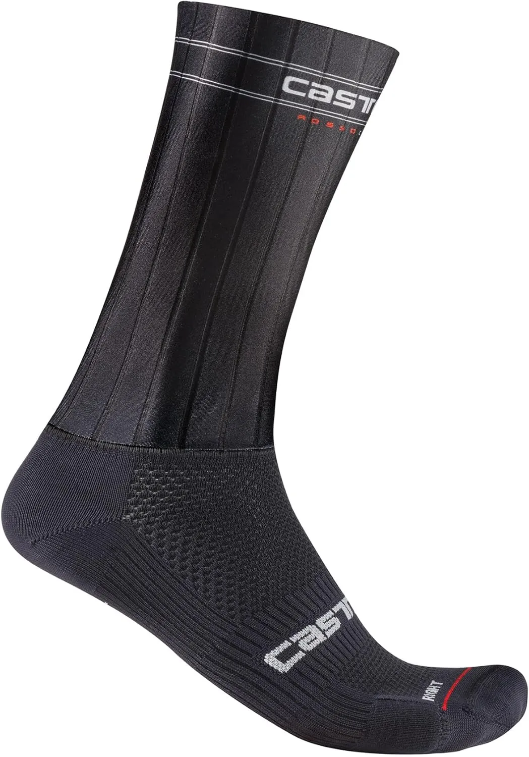 CASTELLI Unisex Fast Feet 3 Sock, Breathable Performance Cycling Apparel Sock for Road & Gravel Biking, Men & Women