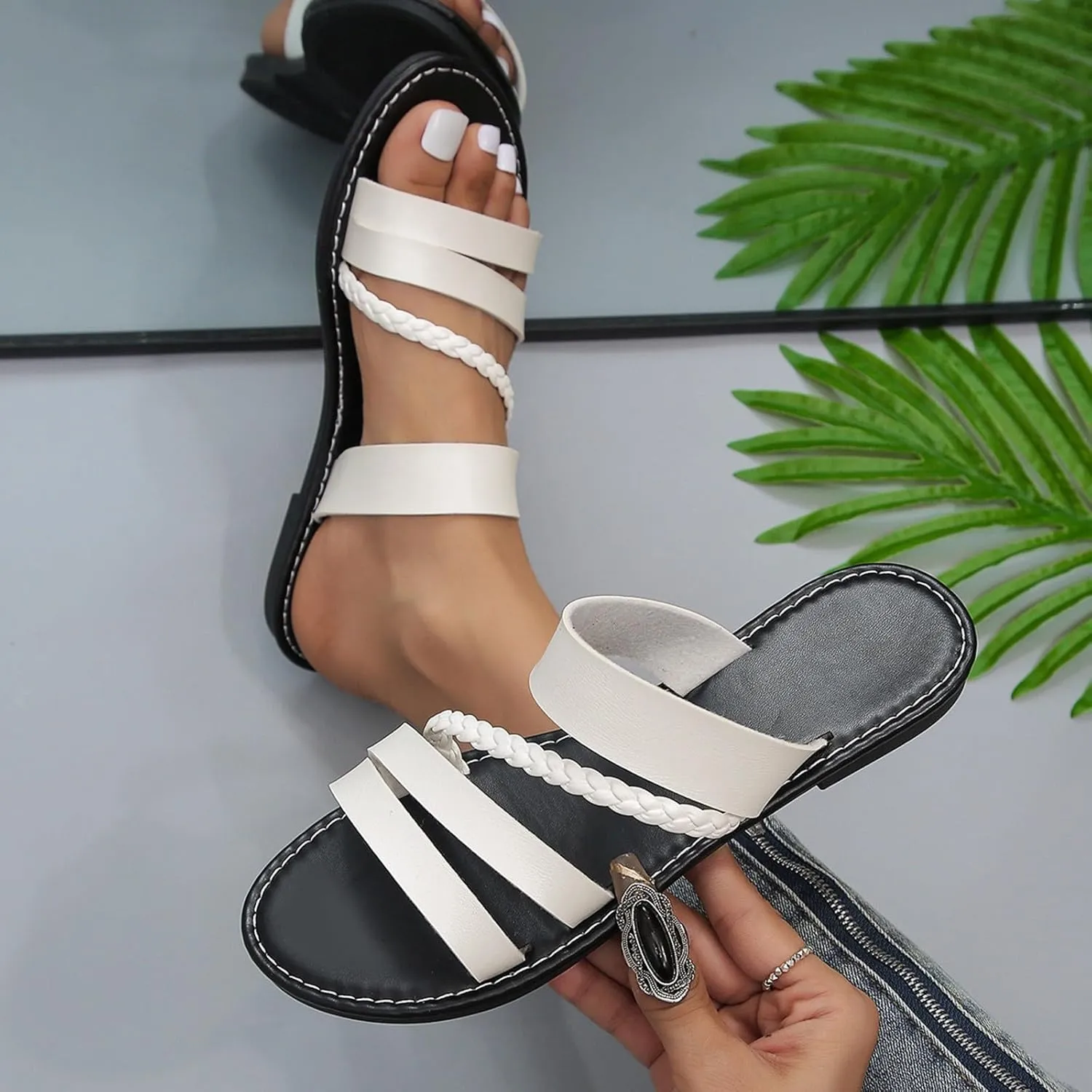 Casual Dress Women's Sandals 2025 Summer Home Household Indoor Slip Thick Soled PVC Women Slippers