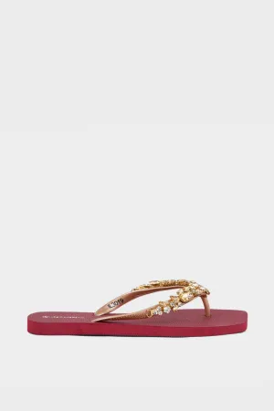 Casual Flip Flop IL3019-Maroon