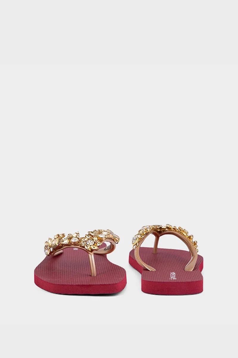 Casual Flip Flop IL3019-Maroon
