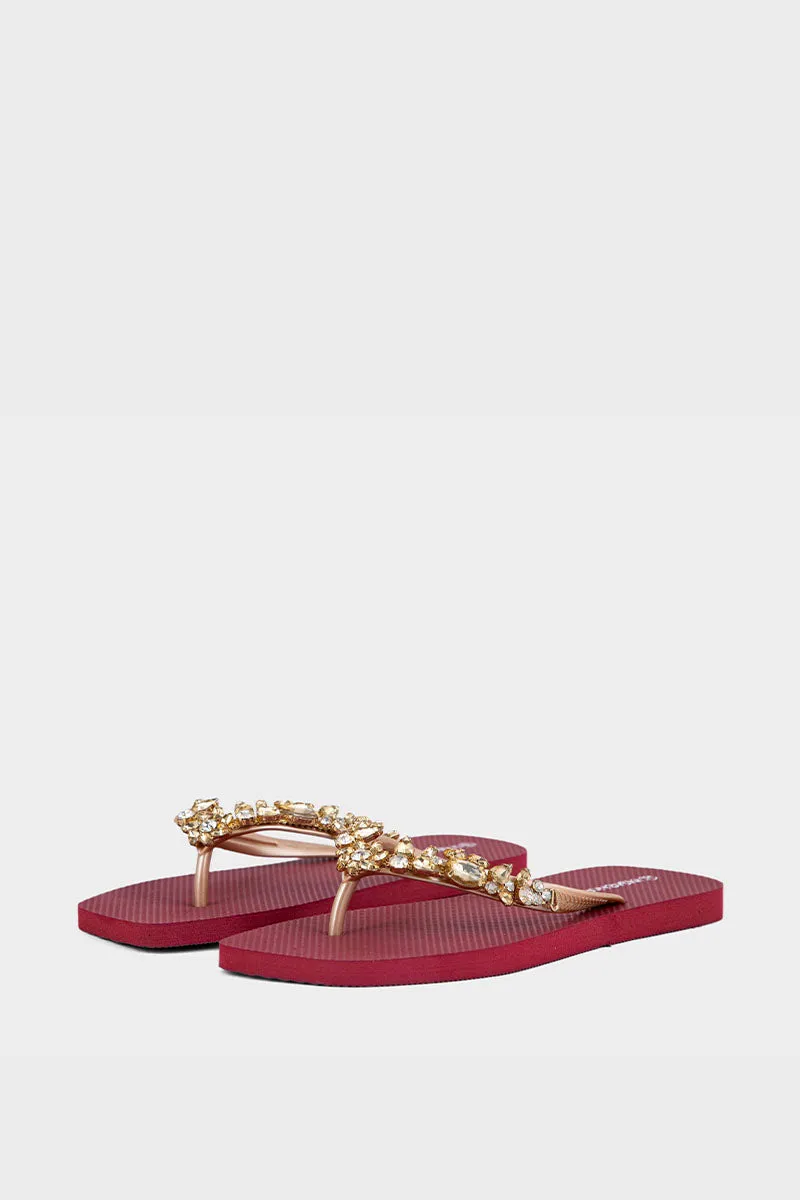 Casual Flip Flop IL3019-Maroon