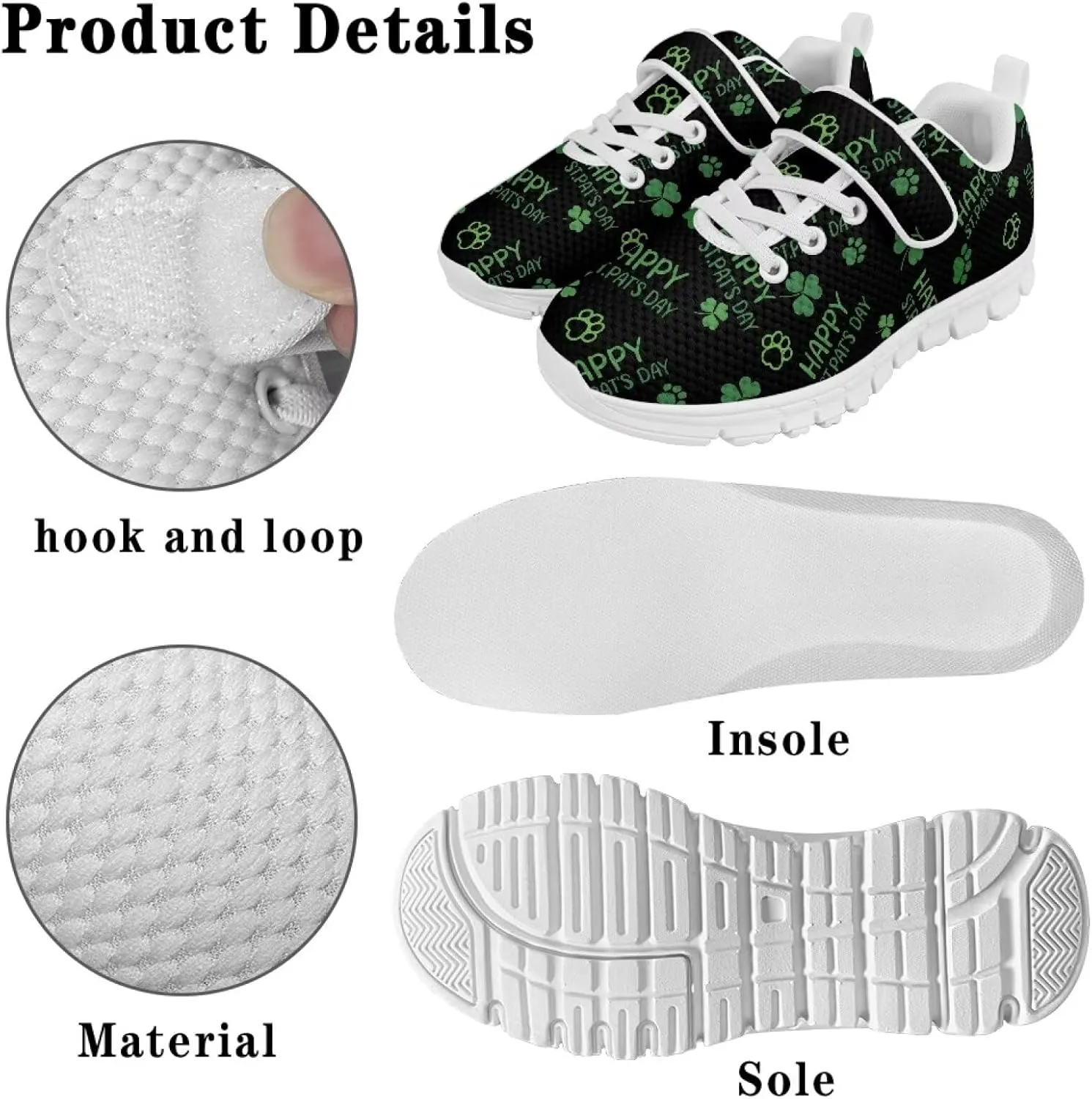 Casual House Shoes Lightweight Anti-Skid Sneakers Boys Girls Breathable Single Buckle Mesh Shoes for Athletic US 11-15 White Sole