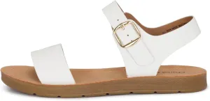 Chariot & Co - Crew - Women's Single Band Strappy Ankle Buckle Fashion Flat Sandals