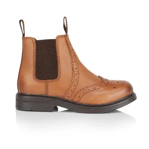 Charlie Kids Dealer Brogue Boots - TAN