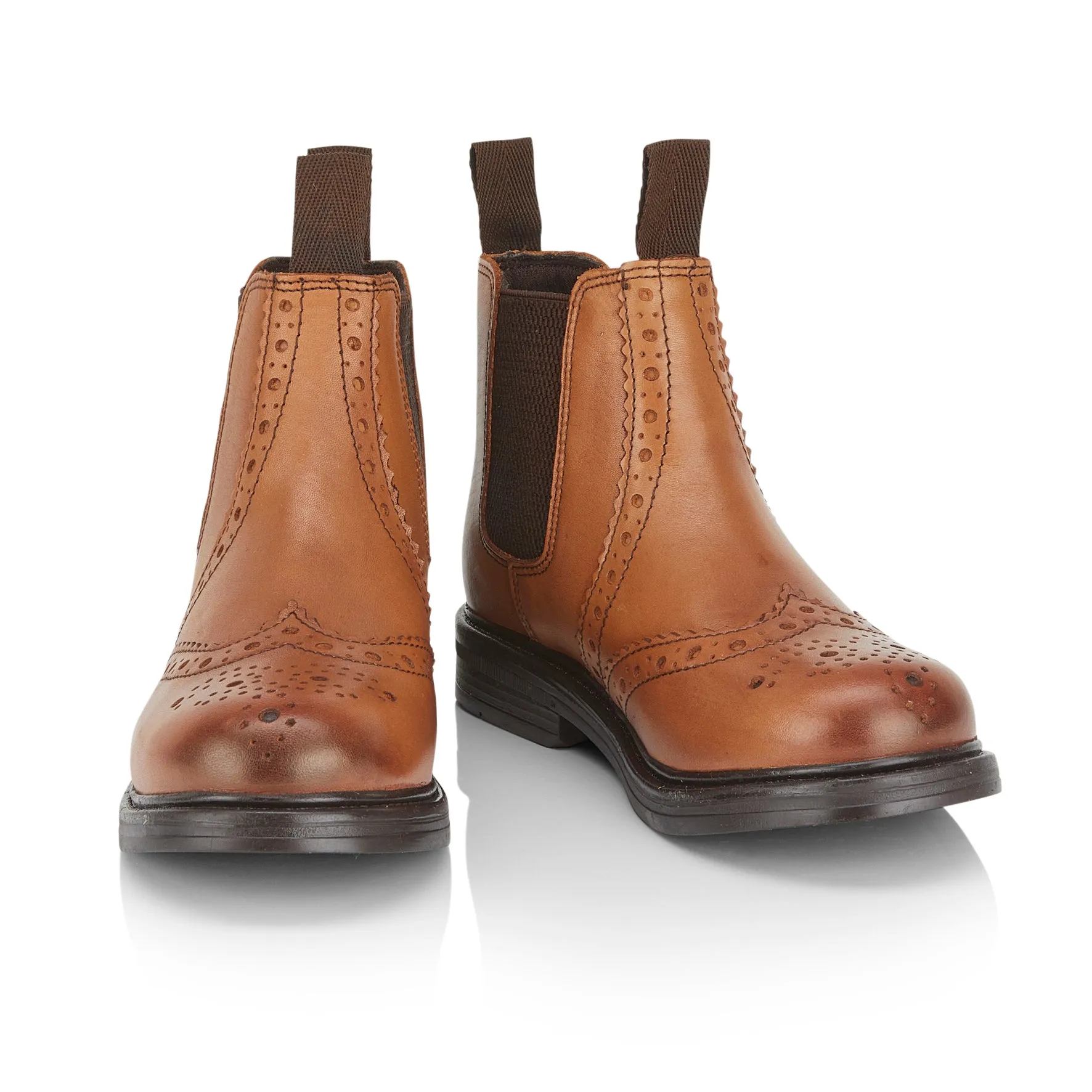 Charlie Kids Dealer Brogue Boots - TAN
