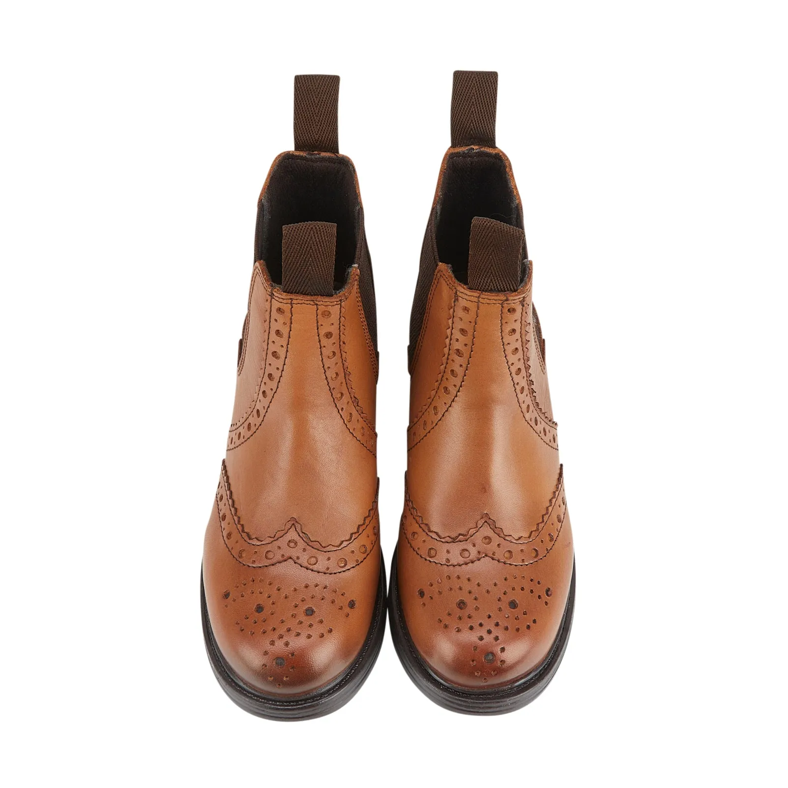 Charlie Kids Dealer Brogue Boots - TAN