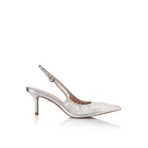 Charlotte Slingback Heel - Silver
