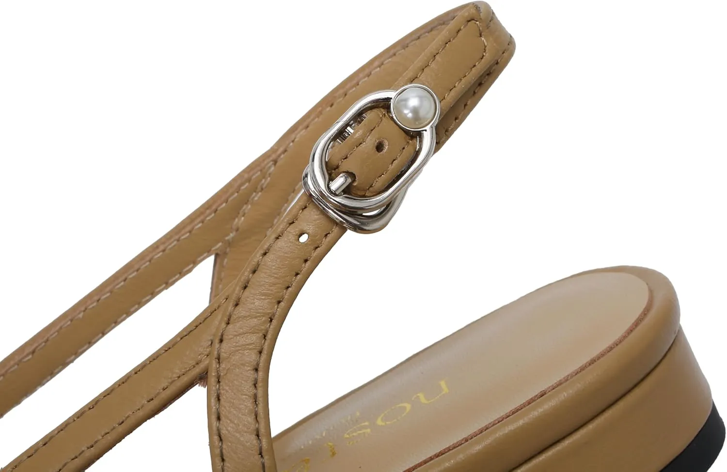Chic Serenity Genuine Lambskin Strap Flats