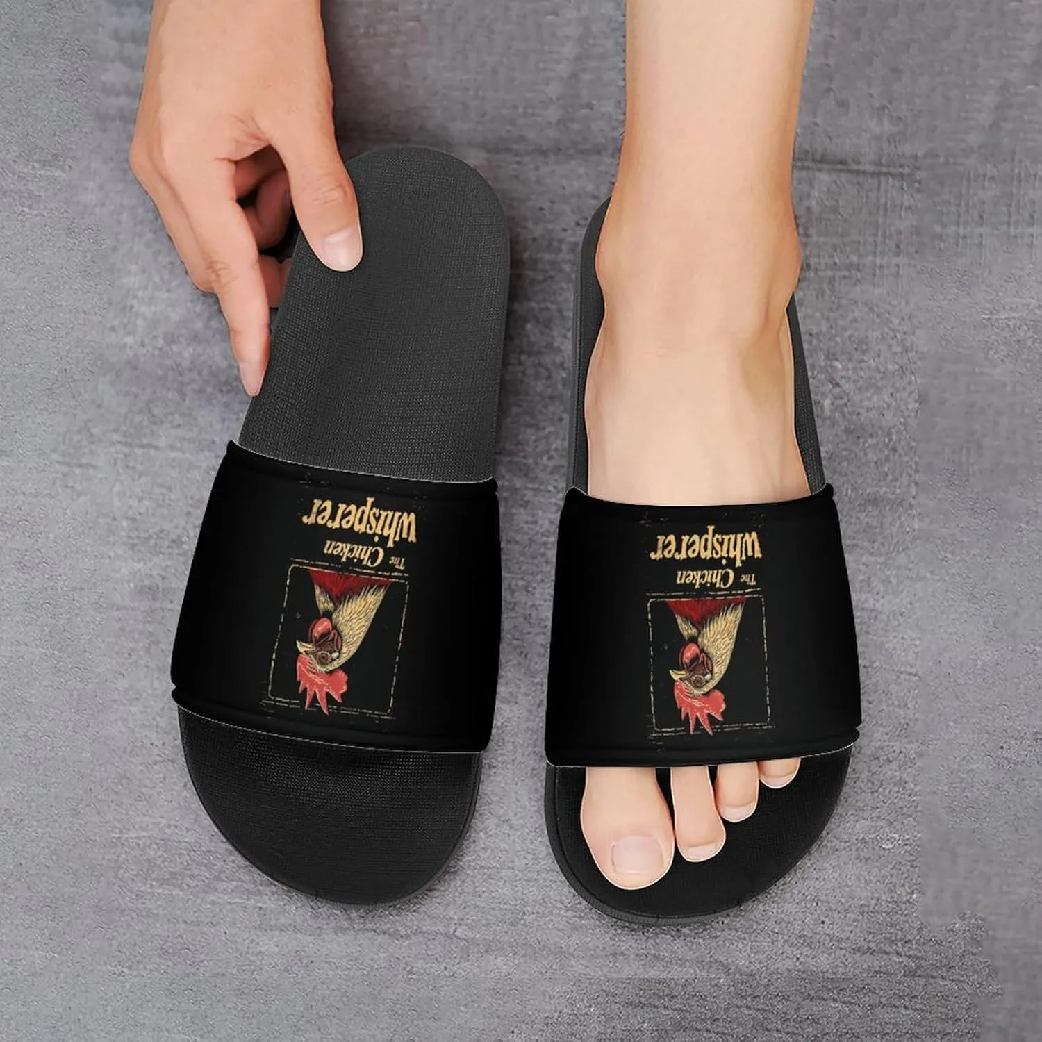 Chicken Whisperer Funny Chicken Lover House Sandals Non-Slip Bathroom Slippers Beach Summer Shoes for Men Women