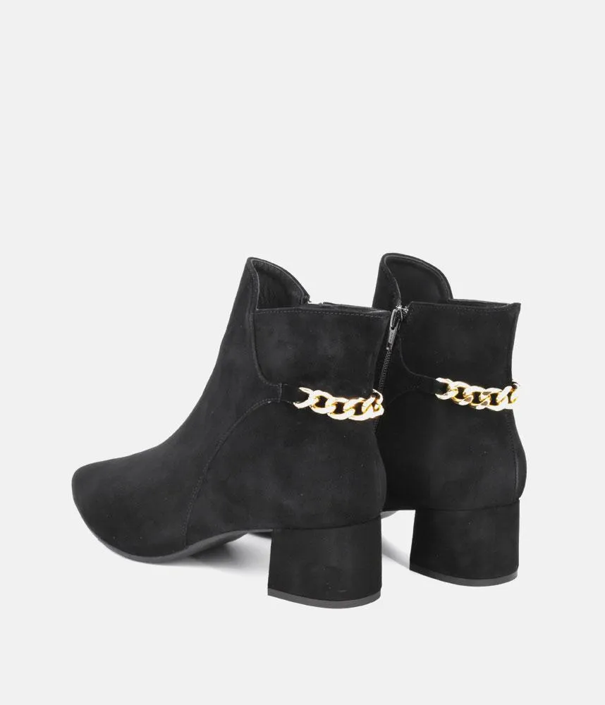Cinderella Shoes Chic Black Suede Ankle Boots