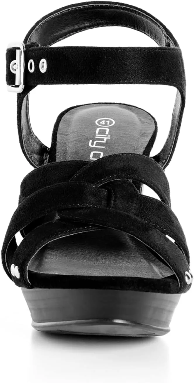 City Chic Women's Apparel Wide FIT Mule Felicity Heel Sandal