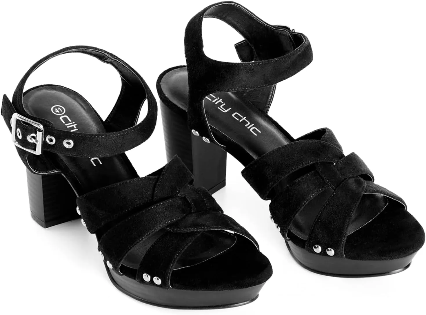 City Chic Women's Apparel Wide FIT Mule Felicity Heel Sandal