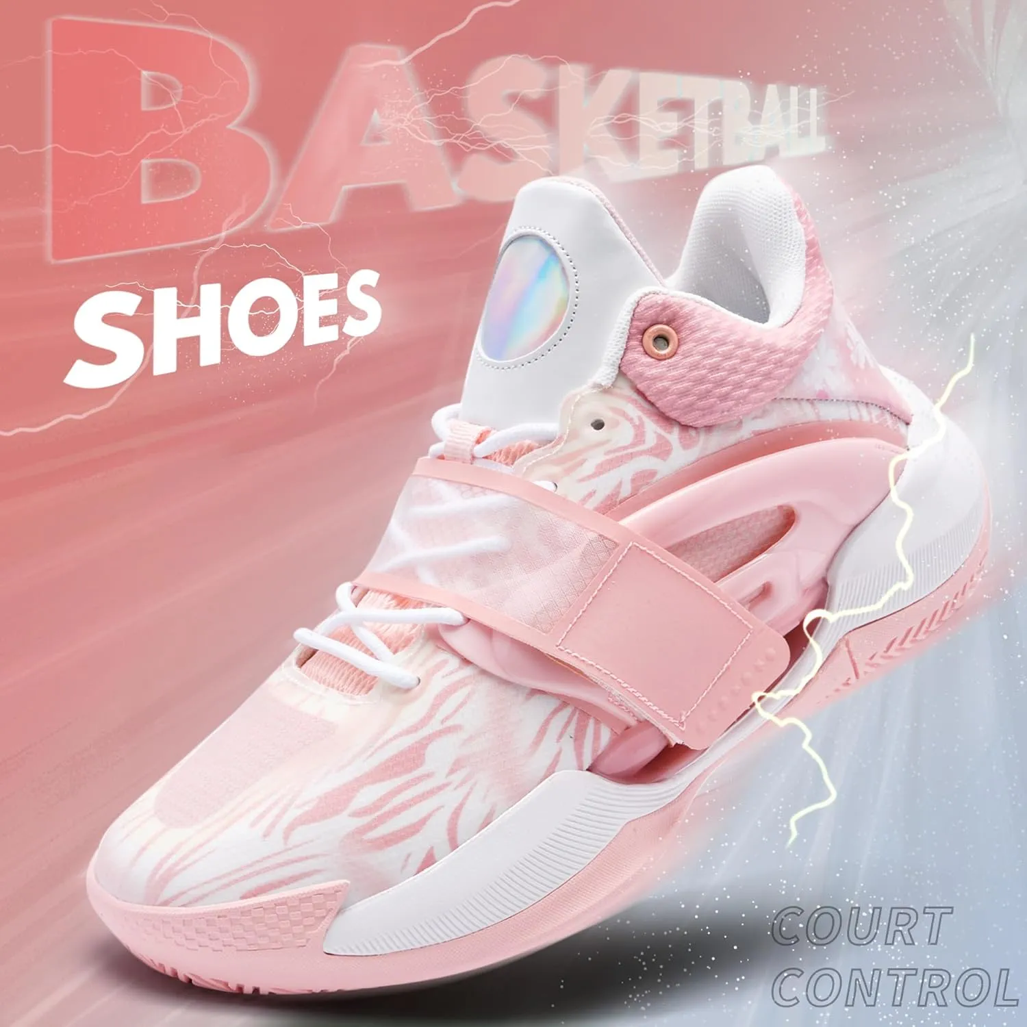 CJSPORX Men Women Basketball Shoes Breathable Non Slip Outdoor Fashion Sneakers