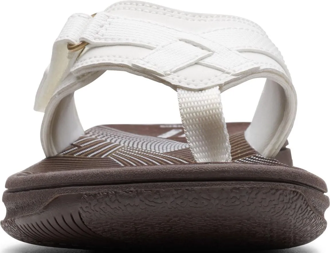Clarks Womens Breeze Sea Flip-Flop Sandals - Comfortable Flip Flop with Adjustable Hook and Arch Support - Casual Summer Wearing Cloudsteppers for Everyday