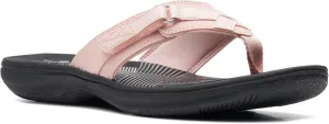 Clarks Womens Breeze Sea Flip-Flop Sandals - Comfortable Flip Flop with Adjustable Hook and Arch Support - Casual Summer Wearing Cloudsteppers for Everyday