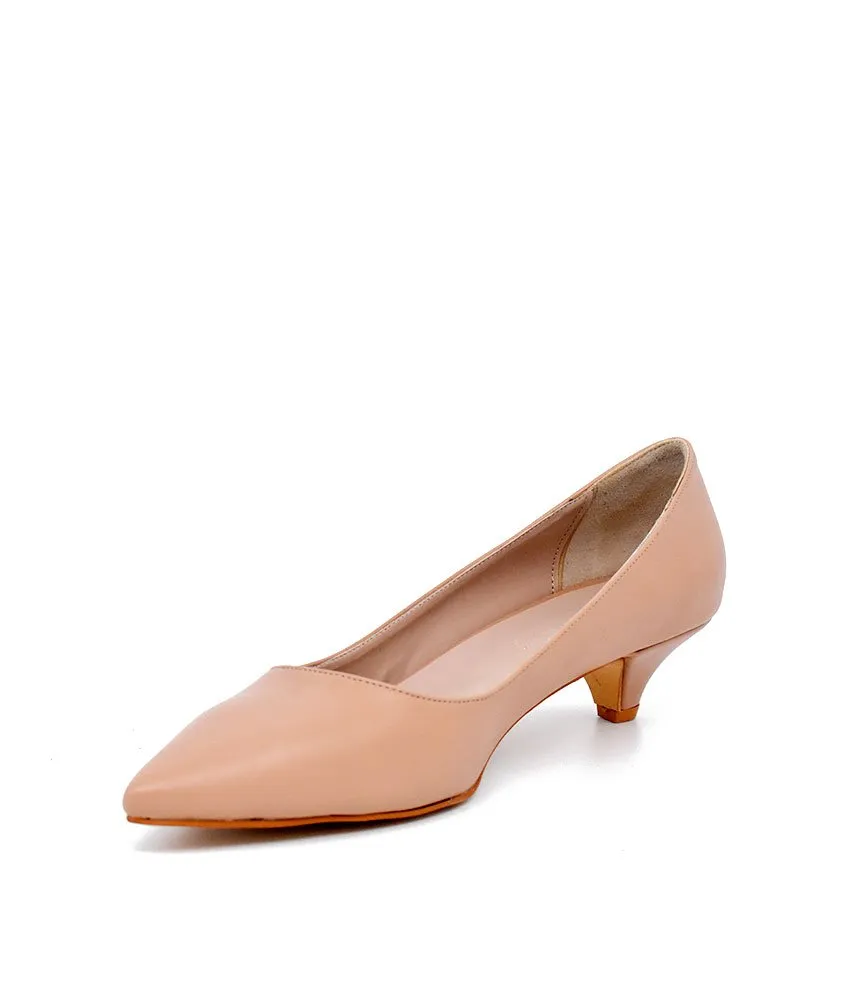 Classic Beige Kitten Heels
