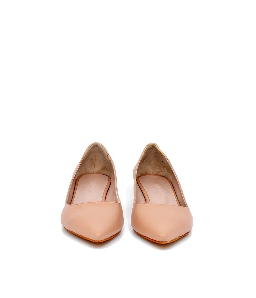 Classic Beige Kitten Heels