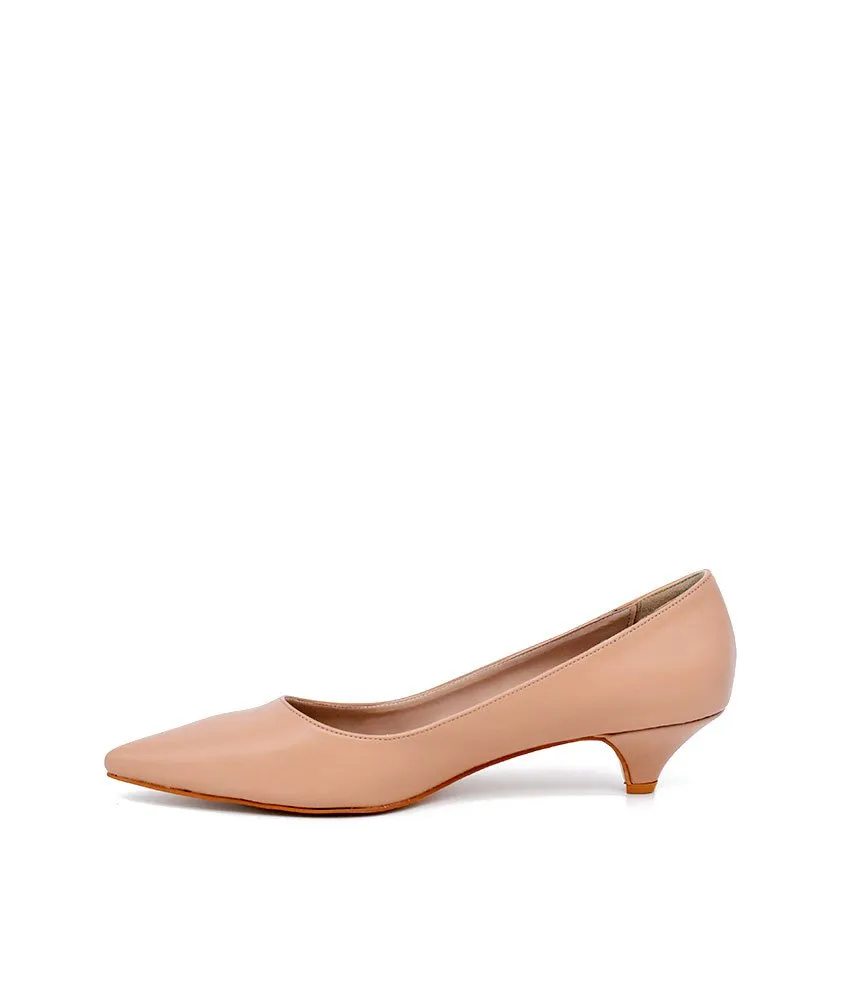 Classic Beige Kitten Heels