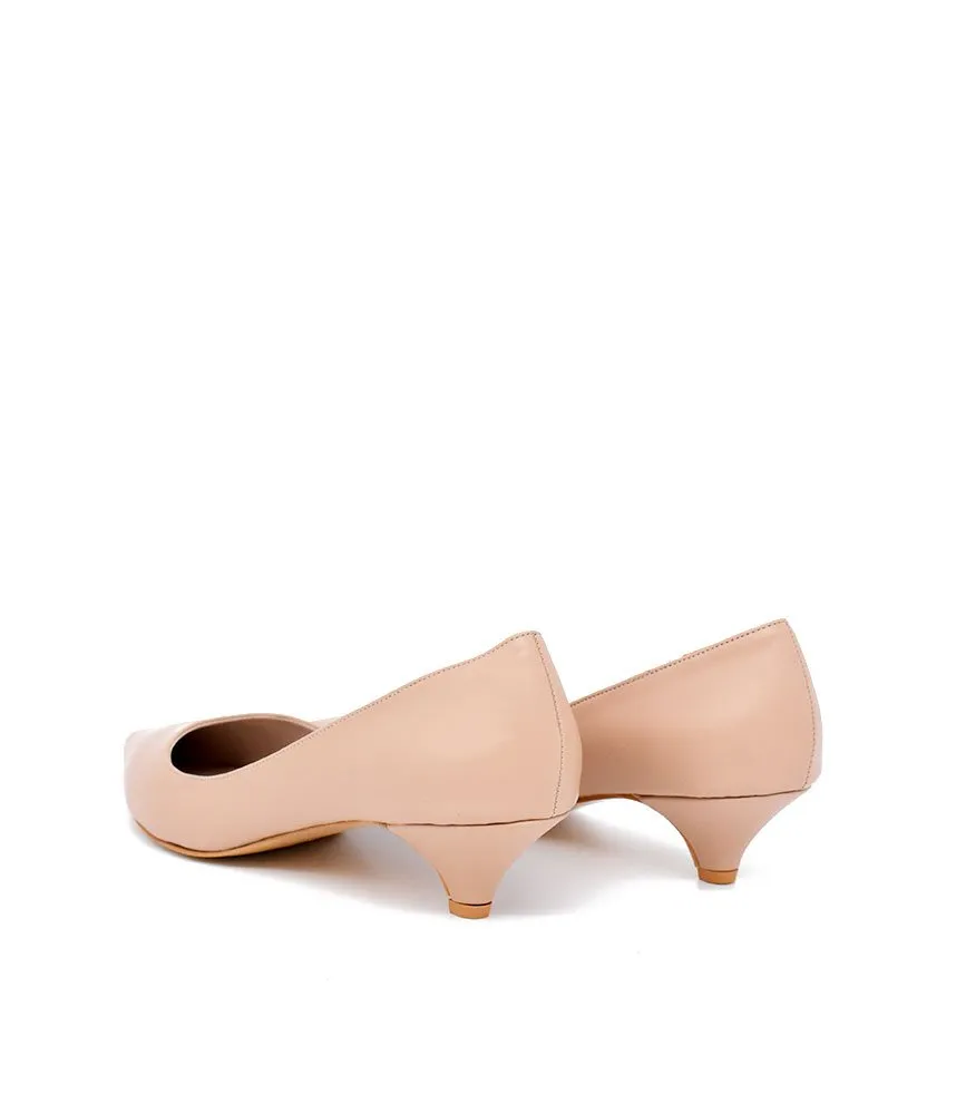 Classic Beige Kitten Heels