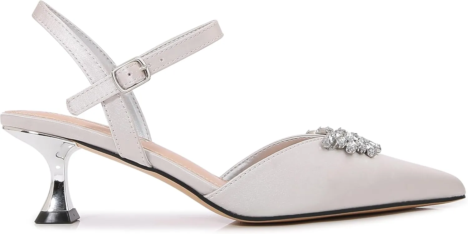 CLASSY Satin Jewel Ornament Sandal