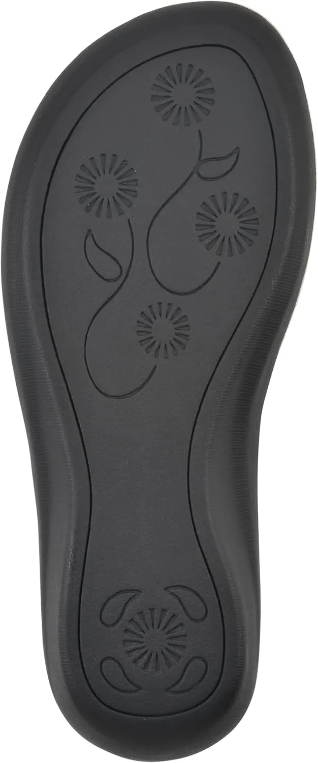 CLIFFS BY WHITE MOUNTAIN Women's Comate Rhinestoned Mini Wedge Flip Flop Sandal