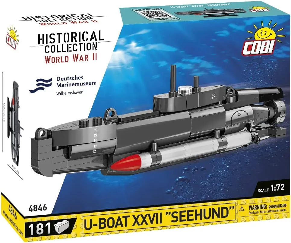 COBI Historical Collection WWII DEUTSCHES MARINEMUSEUM U-Boat XXVII SEEHUND Submarine, Navy
