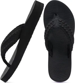 COFACE Womens Orthopedic Flip Flops Comfortable Orthotic Sandals Cushion Recovery Plantar Fasciitis Walking Slip On Ladies Flip Flops for Woman Size 5-11