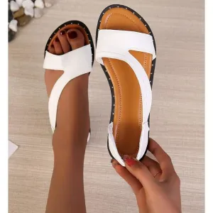 Comfortable sandal with open toe section