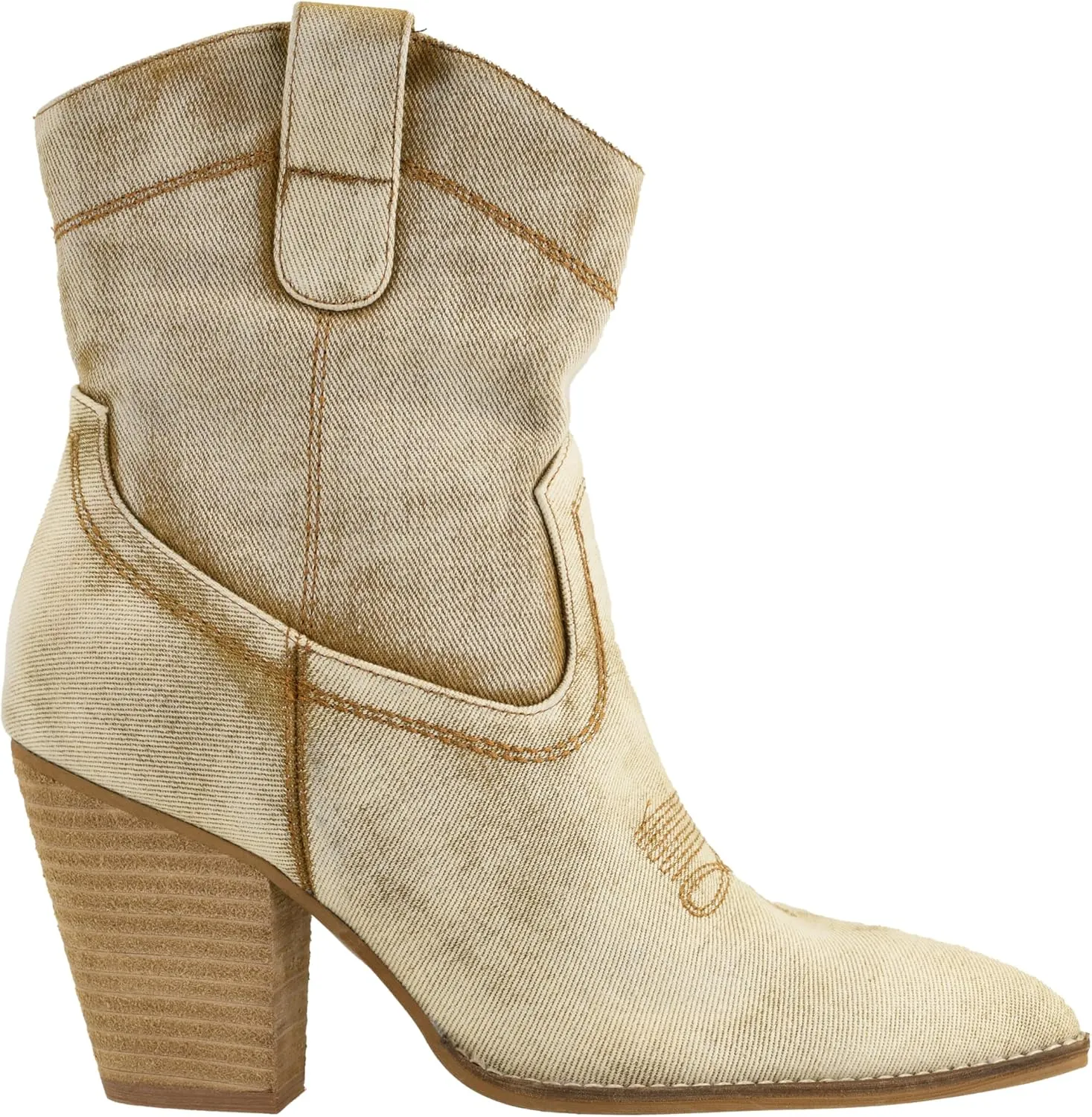 Corkys Footwear Friends In Low Places 3.5-Inch Heel Booties Memory Foam Insoles, Full Inside Zip, Western-Inspired Design, Chic Day-to-Night Wear