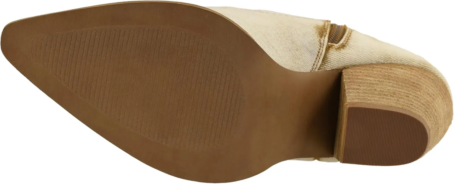 Corkys Footwear Friends In Low Places 3.5-Inch Heel Booties Memory Foam Insoles, Full Inside Zip, Western-Inspired Design, Chic Day-to-Night Wear