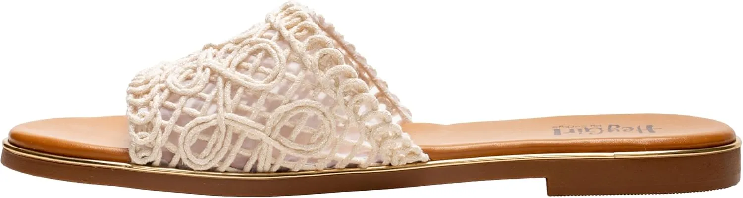 Corkys Footwear Hey Beach Women's Crochet Flat Slip-On Sandal