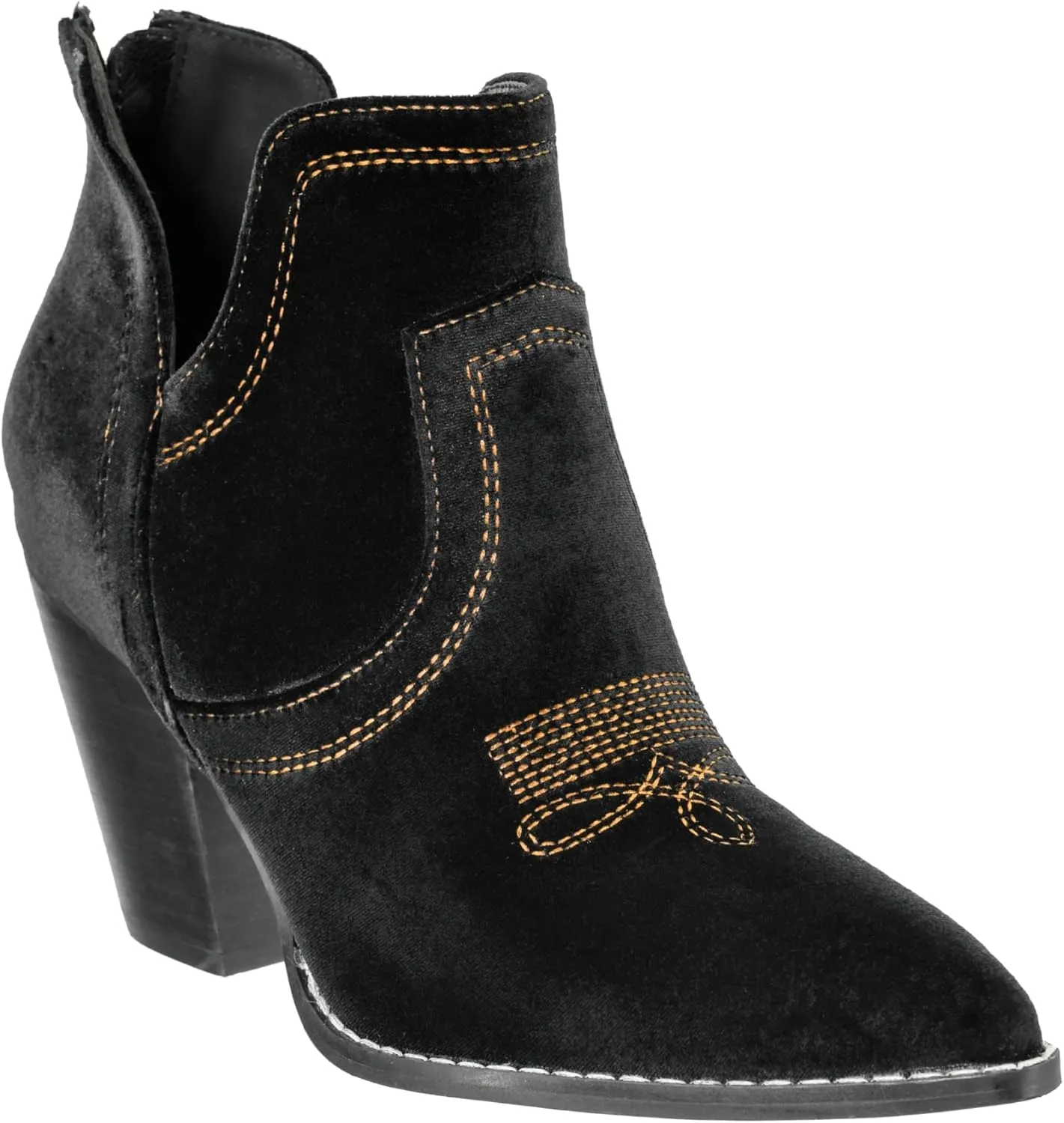 Corkys Footwear Smoke Show 3.5-Inch Stacked Heel Booties, Back Zipper, Memory Foam Insoles, Versatile Footwear, Day-to-Night Style