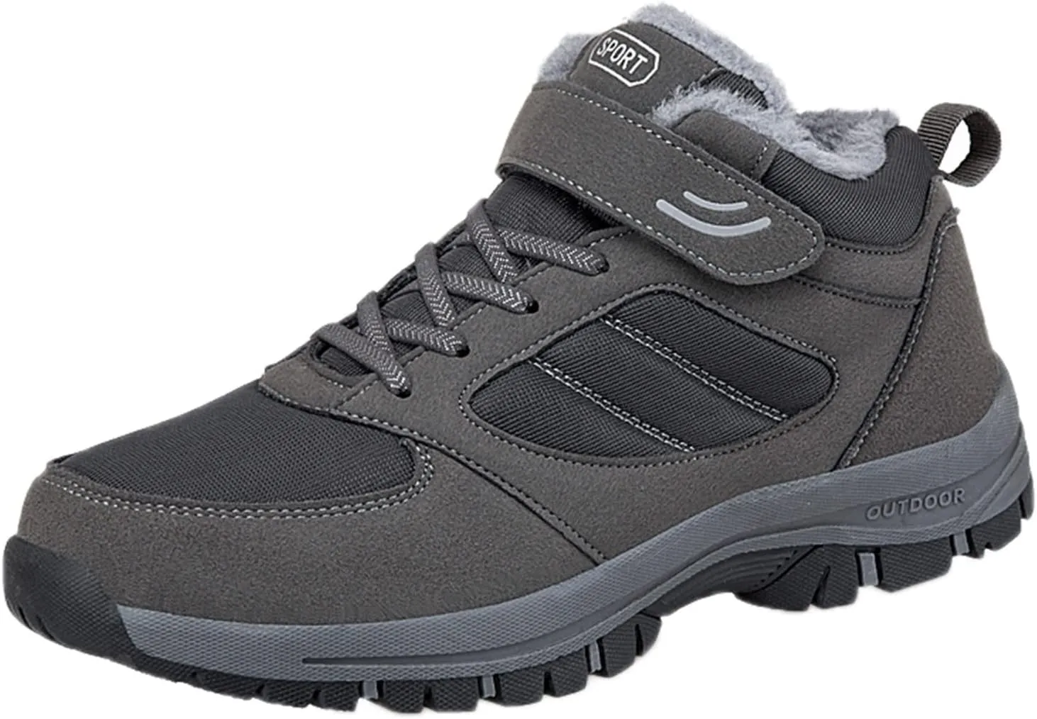 Couple Models Men's Middle and Elderly High Top Plus Velvet Thickening Non Slip Wear Comfortable Men's Athletic Sneaker Water