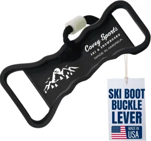 Covey Sports Ski Boot Buckle Lever Tool & Ski Boots Carrier Skiing Accessories - Multi-Purpose Buckletite for Quick Adjustments, Easy Carrying & Ice Removal - American-Made Rugged Tool