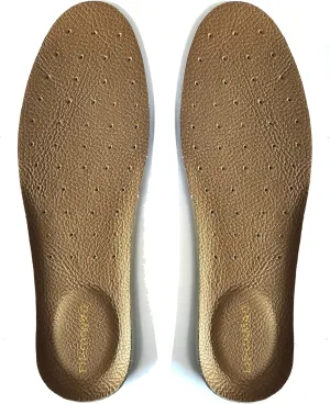 Cow Leather Insoles for Men Soft Comfort (Gray, Men 8.5/10.63inch/27cm)