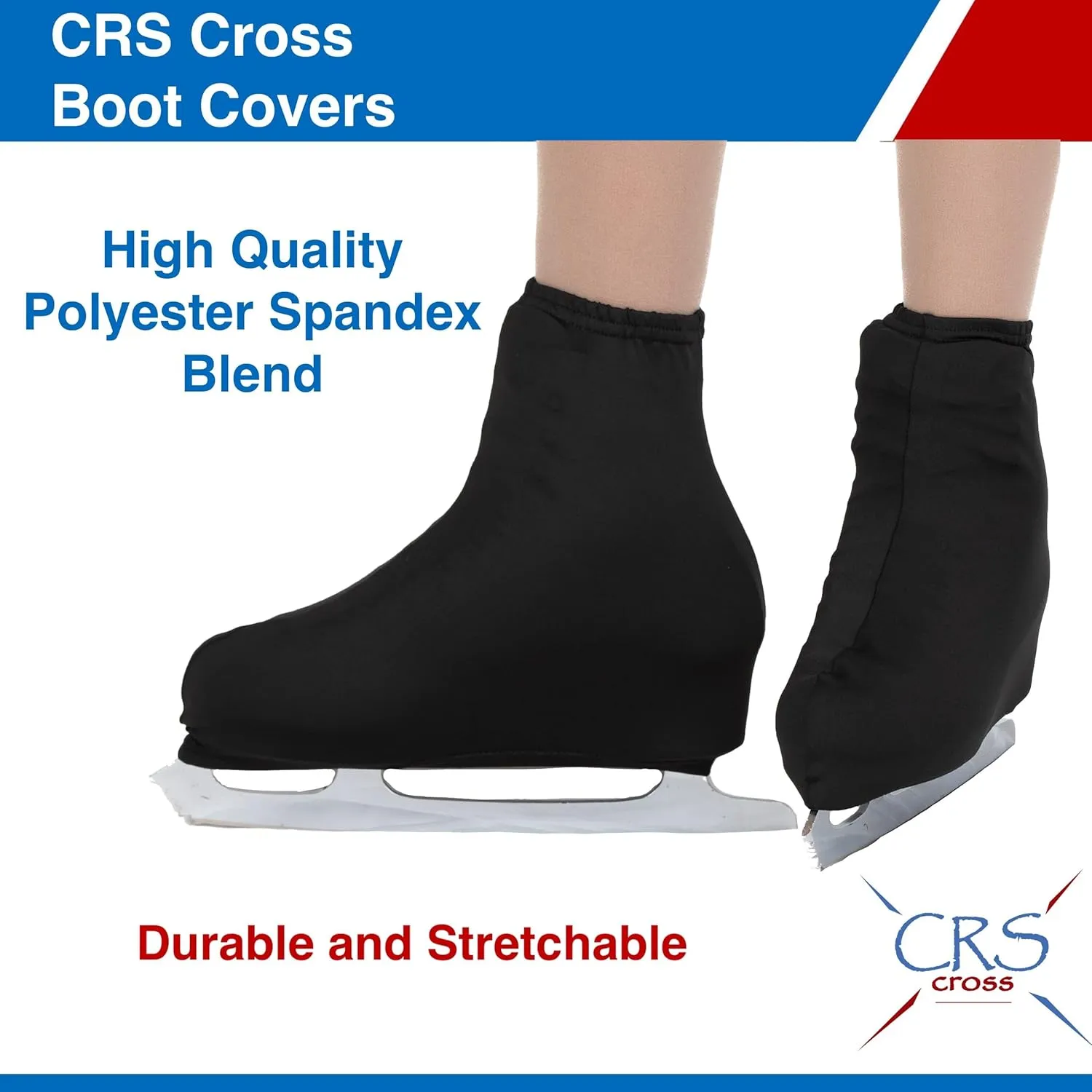 CRS Cross Skating Boot Covers Lycra Ice Skate Covers. Performance Ready Protection for Figure Skates, Ice Skating, Roller Skates.