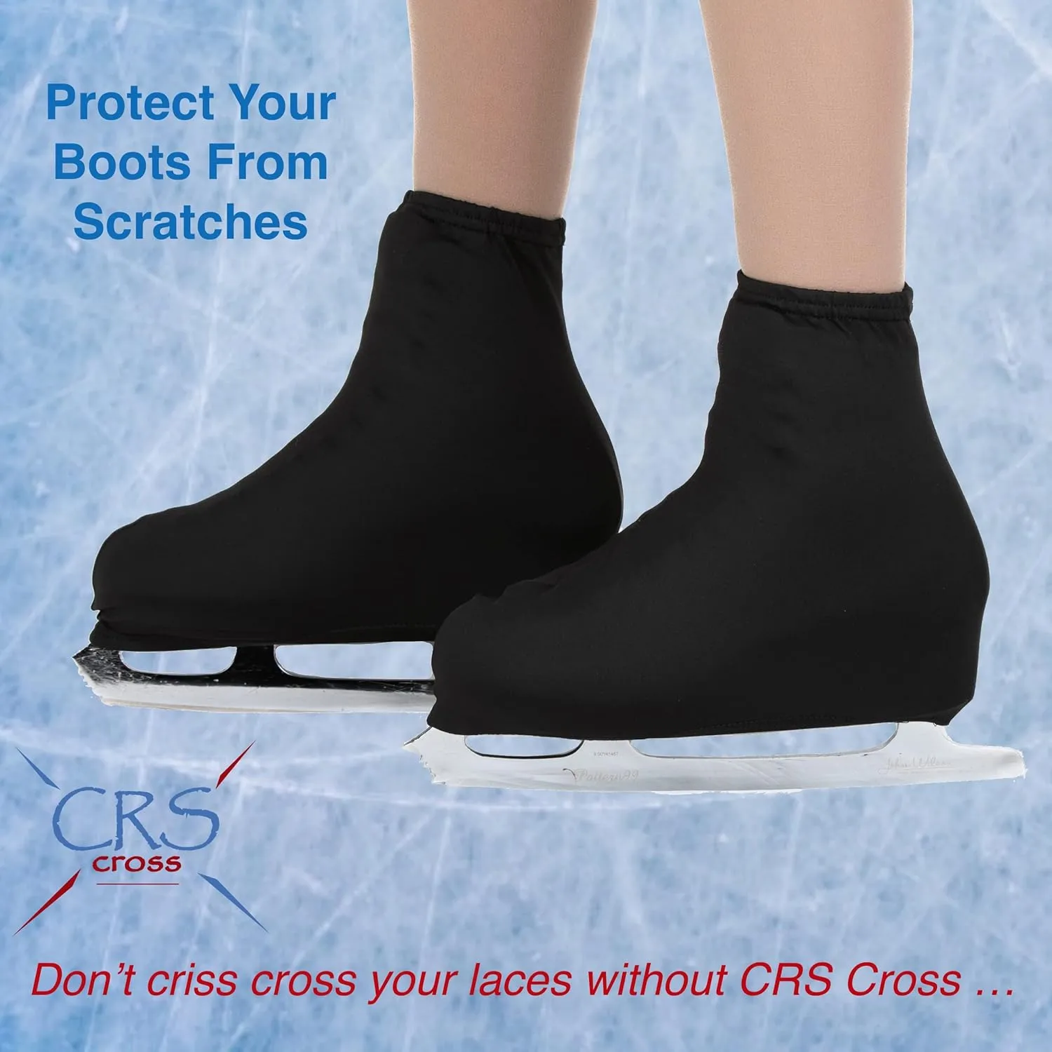 CRS Cross Skating Boot Covers Lycra Ice Skate Covers. Performance Ready Protection for Figure Skates, Ice Skating, Roller Skates.