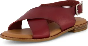 CUSHIONAIRE Women's Lake cross band sandal  Memory Foam